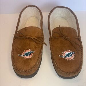 Brown Suede Loafers with Logo